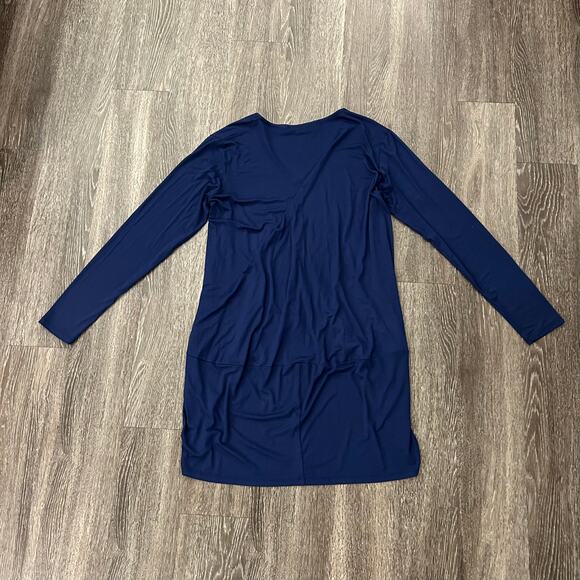 EUC Marcella NYC Reade Top Dark Blue XXXL Draped Tunic Long Sleeve Minimalist - Picture 8 of 16